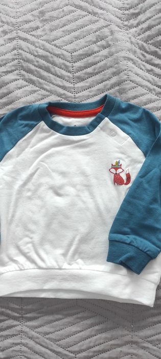 Bluza biało niebieska nowa 62-68