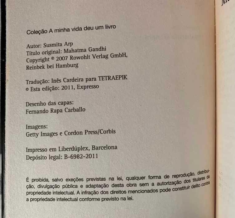 Mahatma Gandhi. Coleção A minha vida deu um livro.