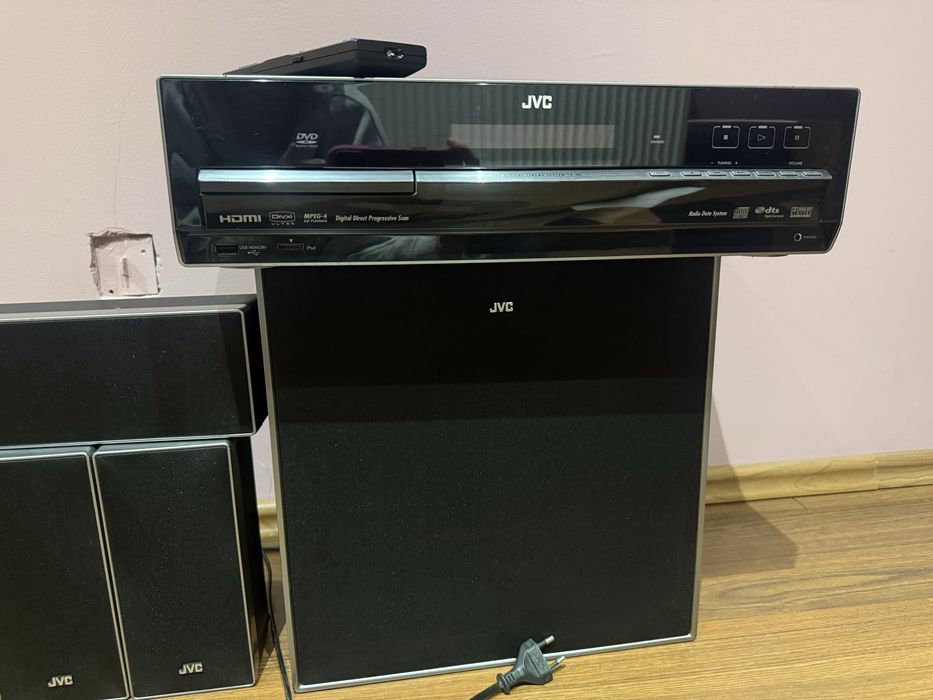 JVC kino domowe 5.1 – DVD/HDMI – komplet z pilotem