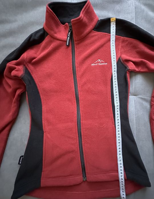 Куртка фліска fjord nansen micropile 150 червона / чорна розмір