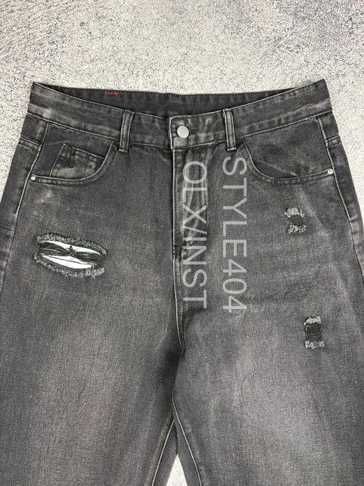 Джинсы прямые Balenciaga type distressed opium archive y2k