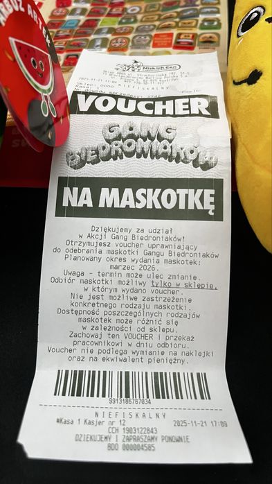 Gang biedroniaków - nowe dwie maskotki z metką + naklejki i voutcher