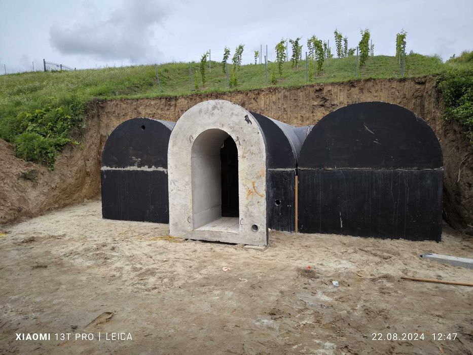 piwnica betonowa 3x350/240/240 łączona ziemianka ogrodowa schody wenty