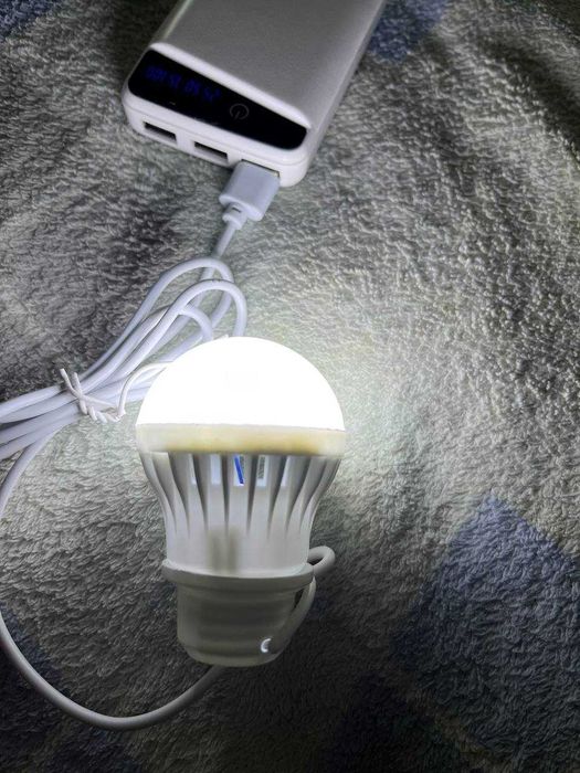 Лед лампа від повербанку зі шнуром