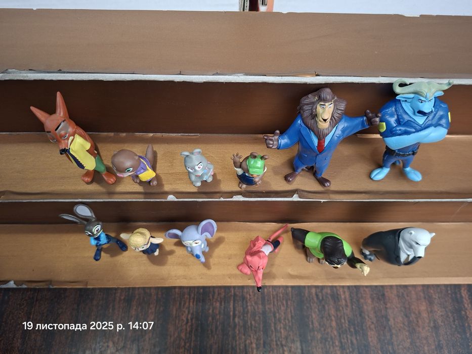 Зверополис набор фигурок 12 шт. Zootopia Джуди Ник Дисней зоотрополіс