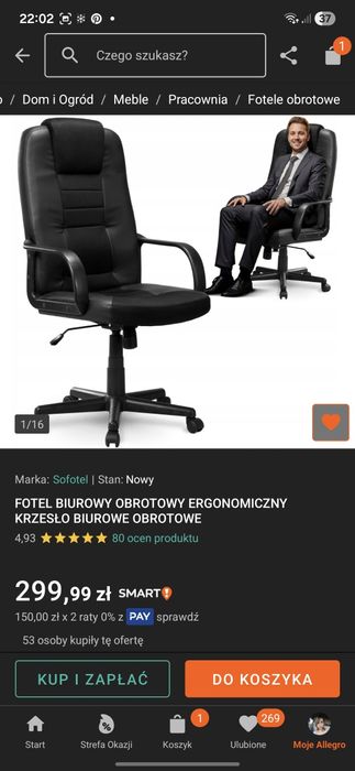 Fotel biurowy obrotowy