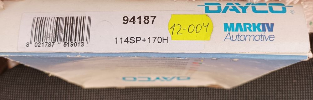 ремінь ГРМ DAYCO 94187, made in Italy