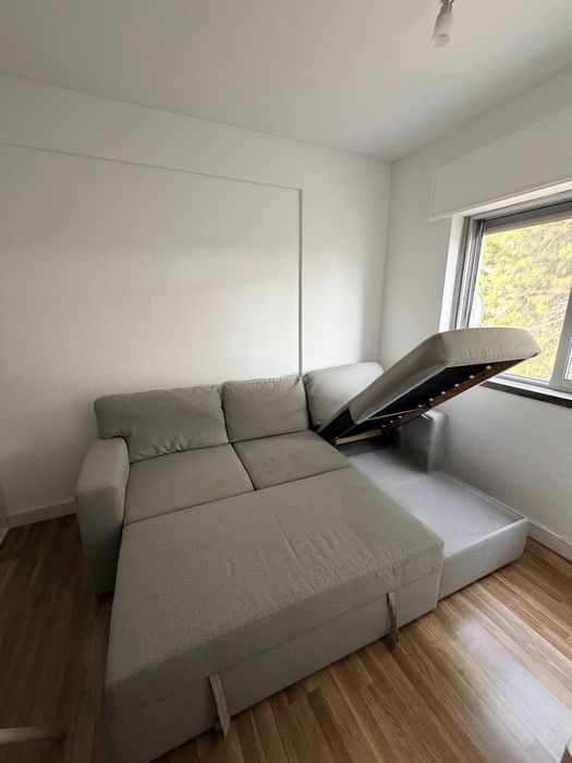 Sofá-cama com chaise longue IKEA