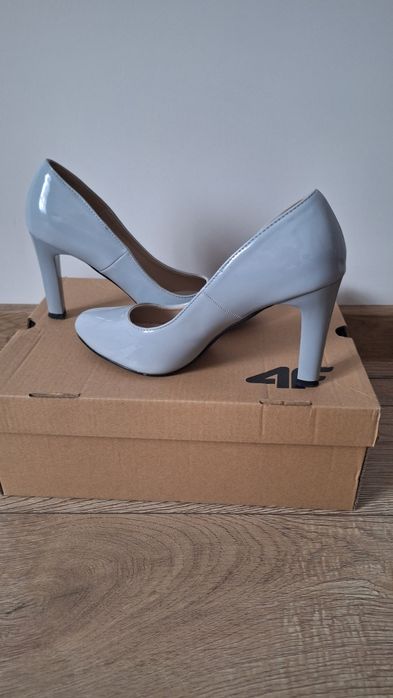 Szpilki szaro-błękite rozmiar 38