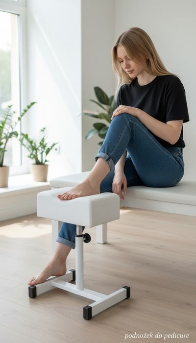 Podnóżek Do Pedicure Regulowany Biały