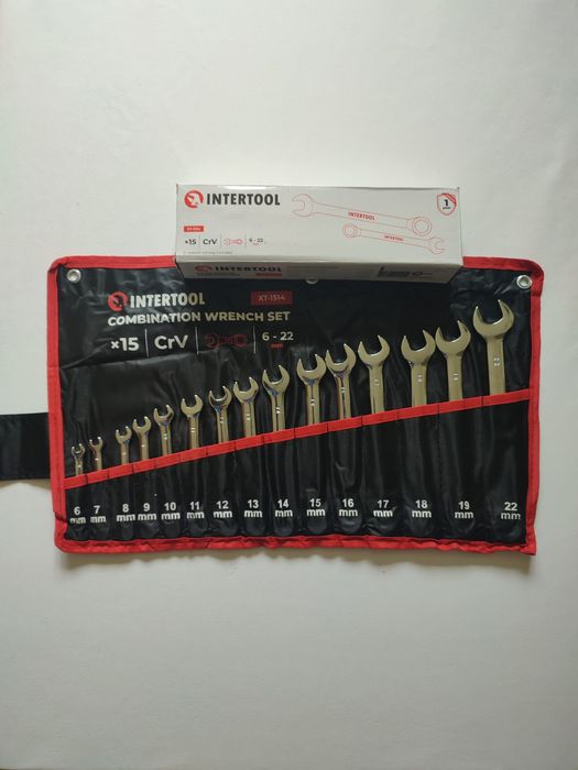 Набор ключей комбинированных 15 ед 6-22  INTERTOOL  НТ 1204