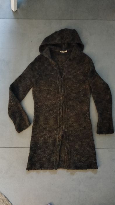 Sweter długi kardigan Reserved r M brąz damski