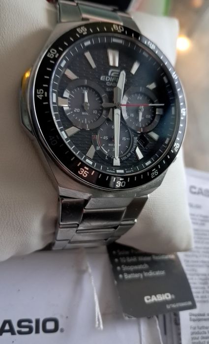 Casio edfice solarny saphire nowy komplet dokumentów gwarancja pudełko