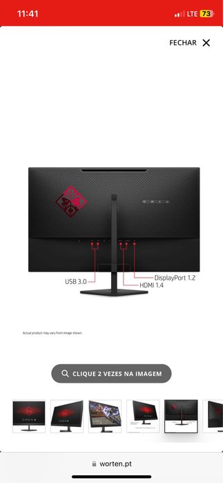 Monitor Gaming HP OMEN Z7Y57AA (25'' - 1 ms - 144 Hz - FreeSync)