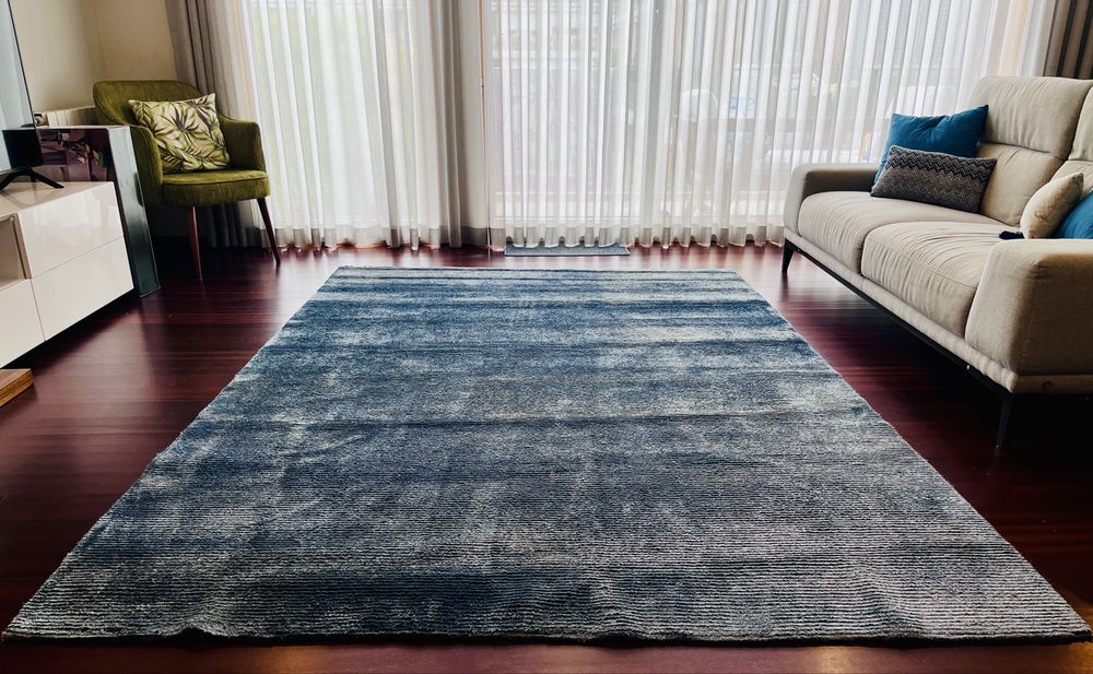 Tapete grande azul 200 por 300