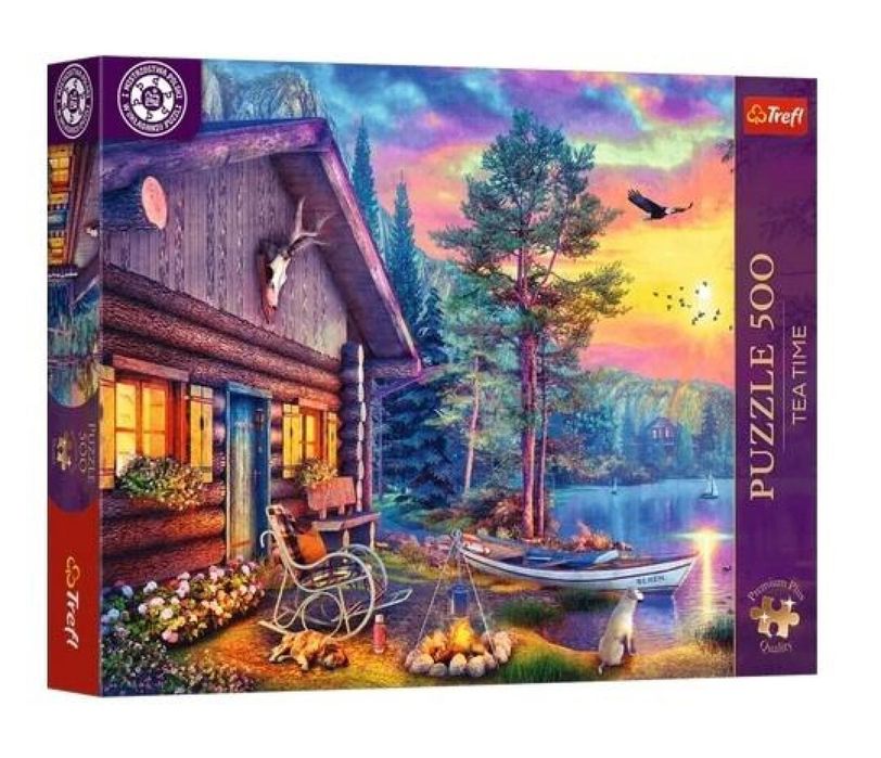 Puzzle 500 Przystań o zachodzie słońca TREFL pudełko,