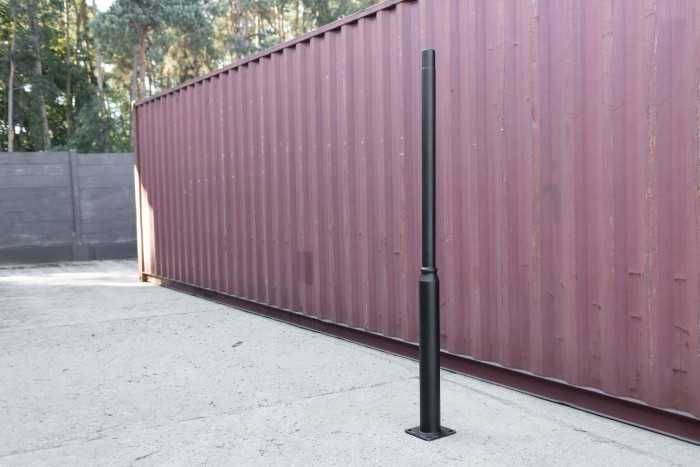 Słup oświetleniowy składany fi 60mm 3m czarny . Kamery lampy led