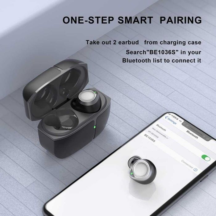 IDE11 BE1036S słuchawki dokanałowe Bluetooth 5.1