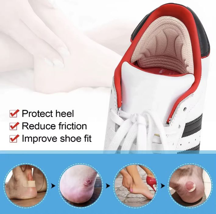 Накладки вставки у взуття від натирання п'ят 2 шт. Чорний 10 мм