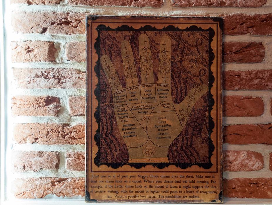 Ekskluzywna Tablica Chiromancja Wróżenie z Dłoni Rękodzieło Ezoteryka