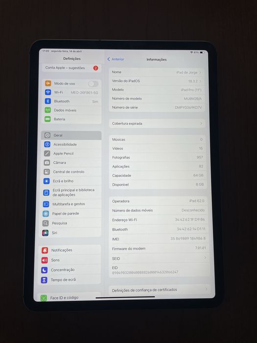 Ipad pro 11”.   - Apple