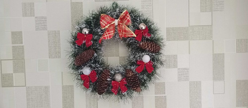 Новий! Різдвяний вінок, Новорічний віночок, ручна робота