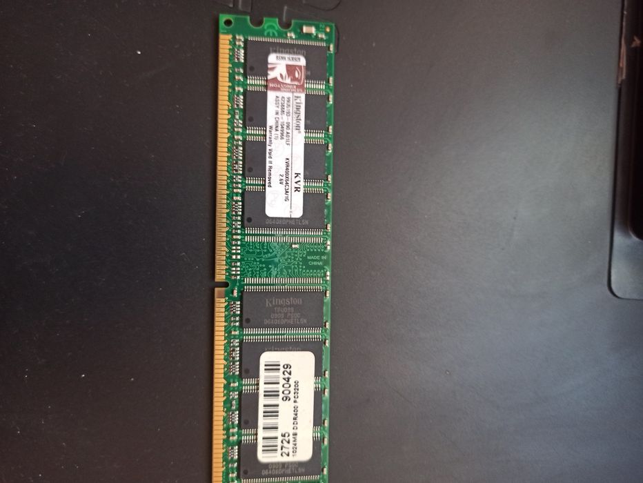 2 szt 1GB (1X 1GB) KINGSTON KVR400X64C3A/1G 400 MHZ DDR