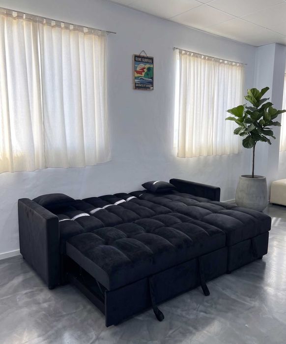Sofá cama preto novo SÓ 445€ - entrega gratuita