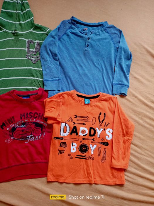 Koszulki z długim rękawem 98/104  8 szt