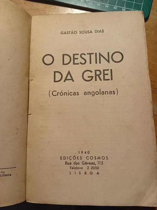 Gastão Sousa Dias, O Destino da Grei (crónicas angolanas)