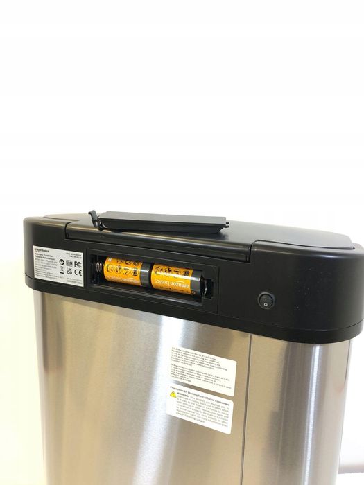 Kosz na śmieci 60L stal nierdzewna z sensorem ruchu kuchnia biuro