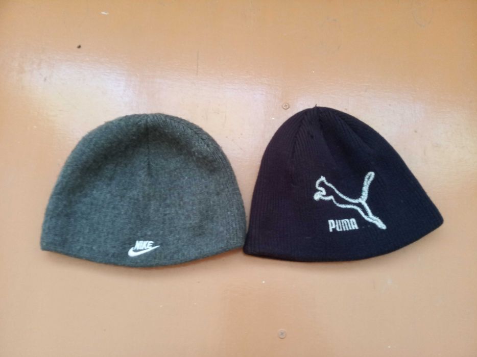 2 зимові шапки Nike і Puma одним лотом