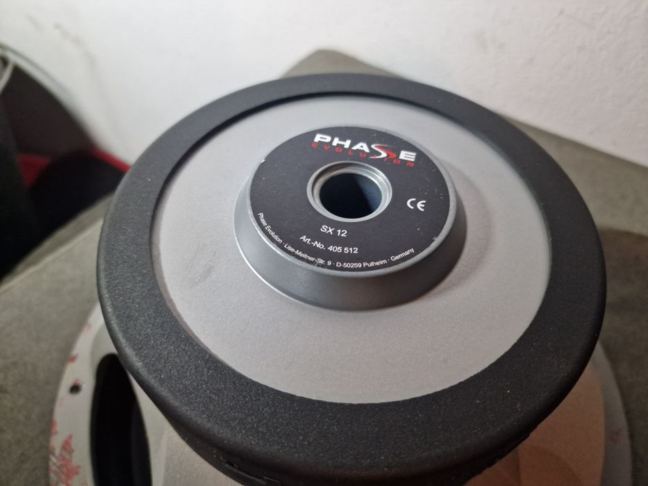 Phase Evolution SX12 Głośnik 30 cm Subwoofer skrzynia basowa Tuba 350 Rms Car Audio