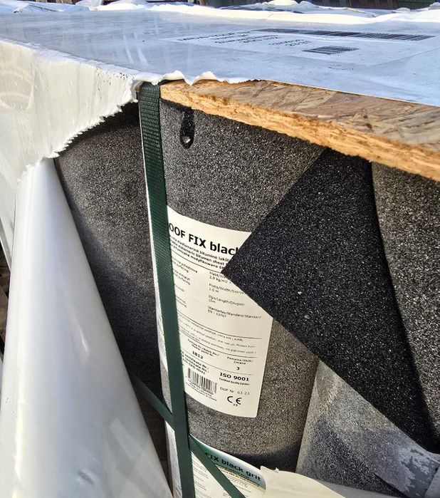Papa podkładowa Roof Fix Black SBS pod gonty, dachówkę 10m2 UV. Transport