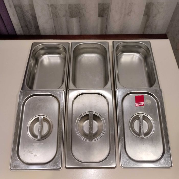 Гастроемкость нержавеющая с крышкой   GN 1/4 - 65 mm