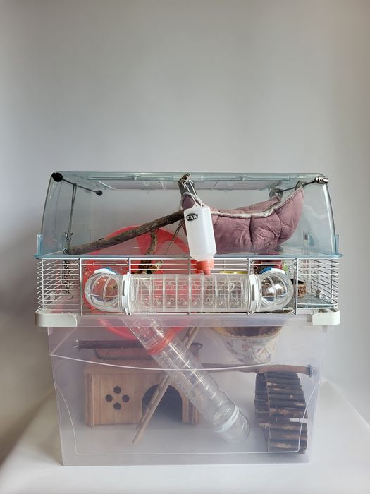 Комплект речей та клітка Ferplast Duna Space для гризунів мишей хом'як