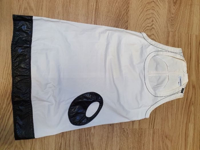 Lindo vestido "retro" branco, tamanho S, marca Miss Sixty