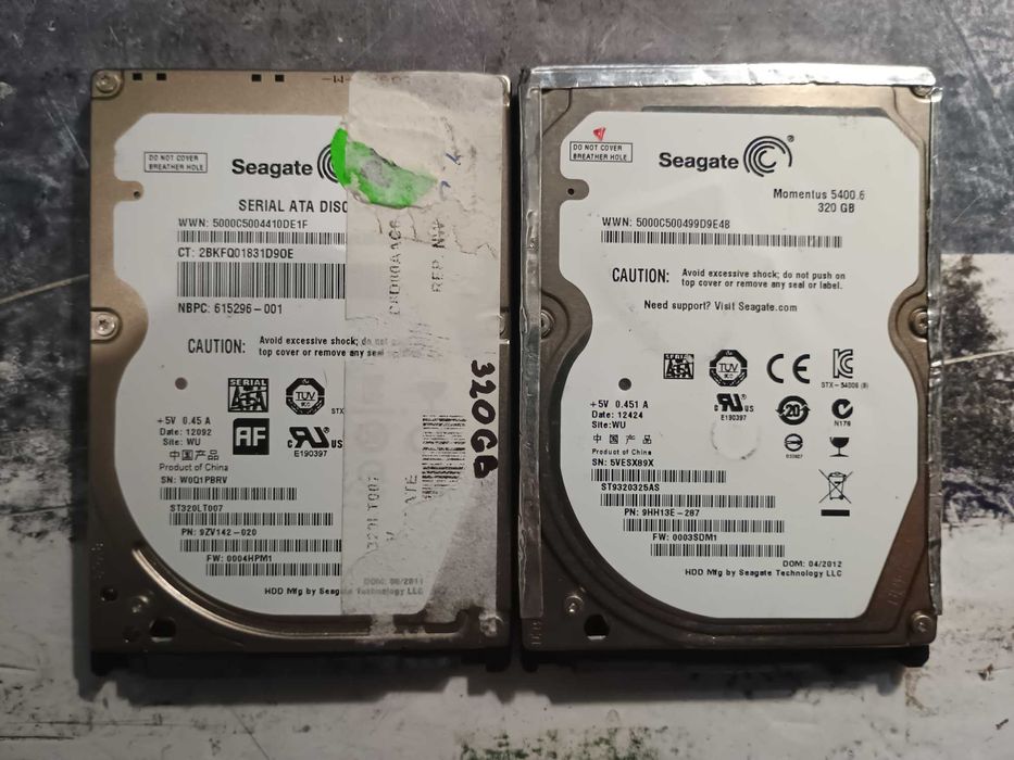 Жесткий диск 320 GB (ноутбук, 2шт., б/у)