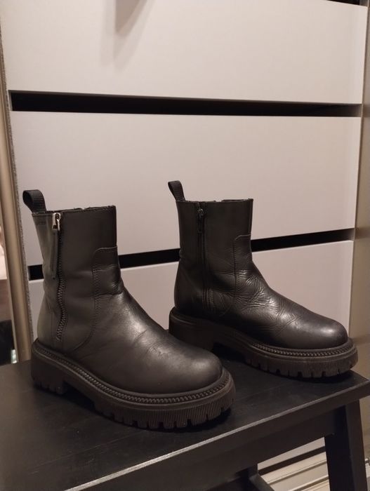 Zimowe buty skórkowe dziewczęce rozmiar 32