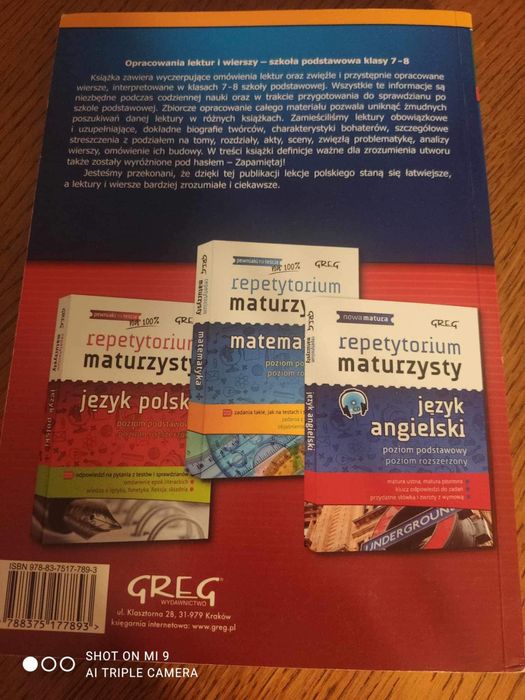 Opracowania lektur i wierszy, klasa 7-8