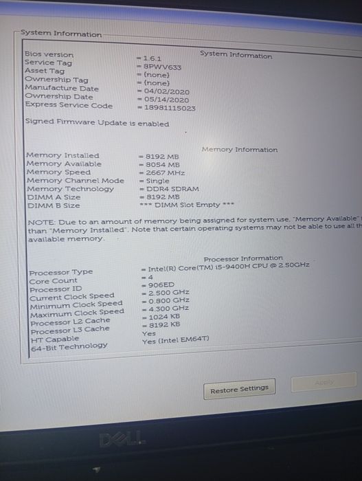 Уцінка не комплект Ноутбук Dell Latitude 5501 ,5511