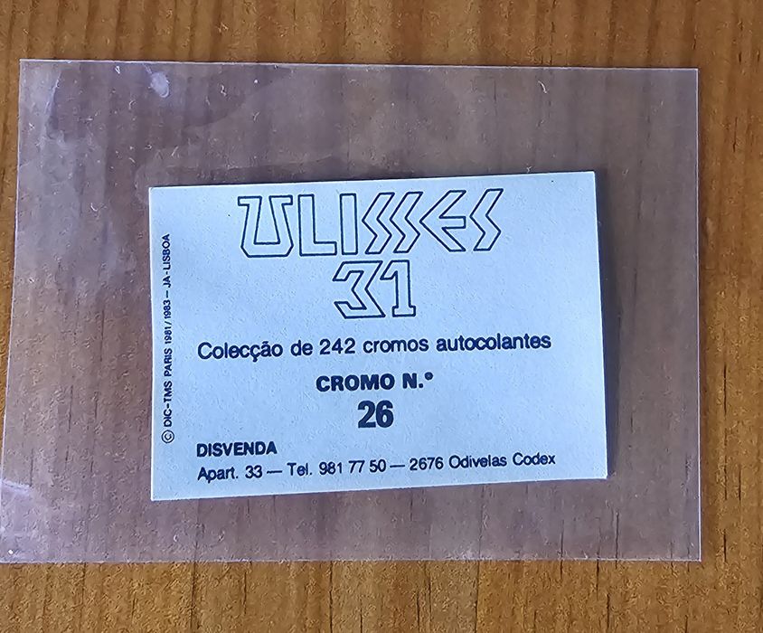 Cromos Ulisses 31, Disvenda