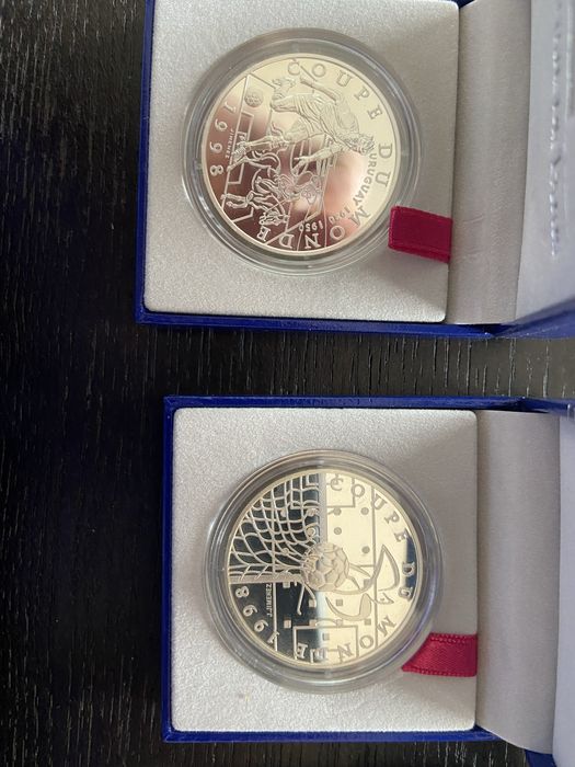 Colecão de moedas prata proof Mundial de futebol França 98