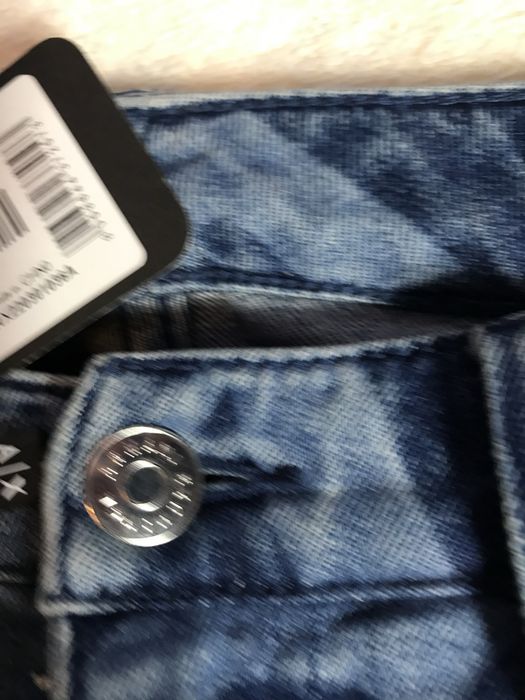 Jeansy Armani Exchange super skinny Capri,  logowane, 28
