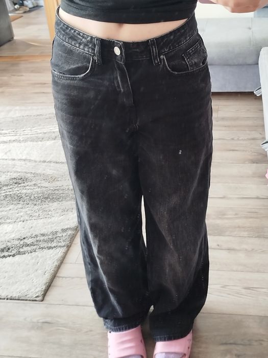Baggy jeansy czarne house