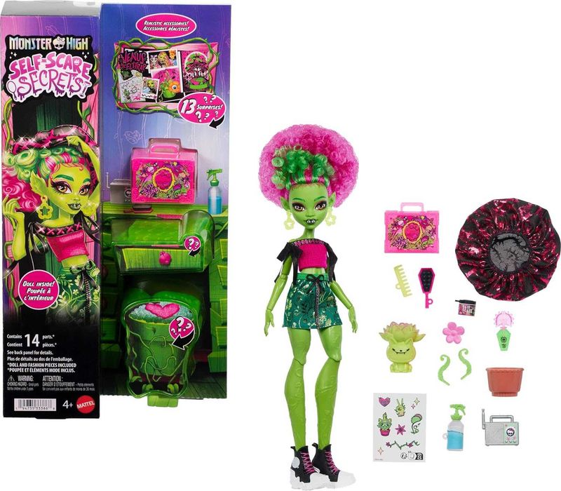 Лялька Монстр Хай Венера МакФлайтрап секрети страшної краси Оригінал Mattel Monster High Self-Scare Secrets Venus McFlytrap JHK45