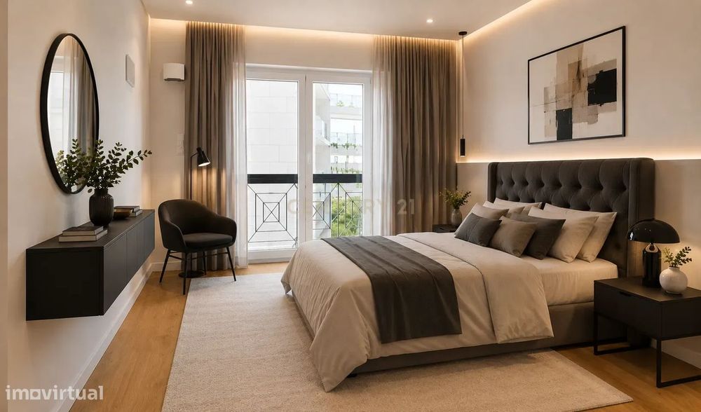Apartamento T3 como novo centro de Cascais e com vista mar