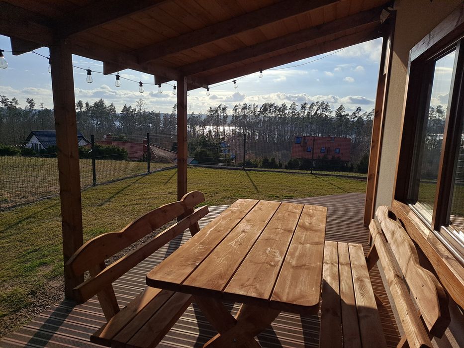 Domek nad jeziorem na Kaszubach na wzgórzu BALIA SAUNA
