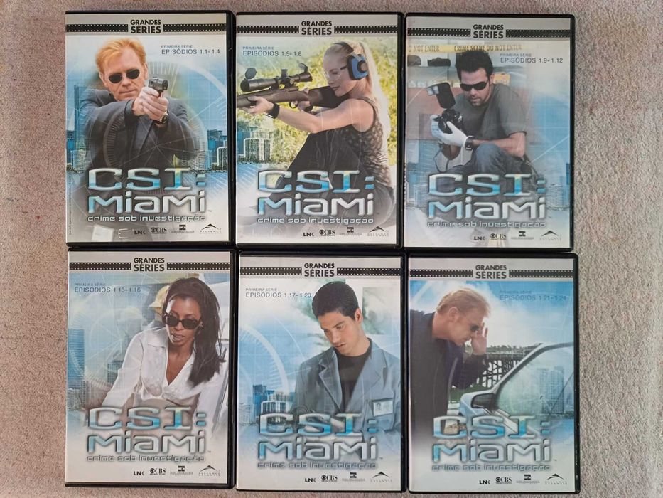 DVDs - CSI Miami, temporada 1 da série, coleção 6 DVD, ótimo estado