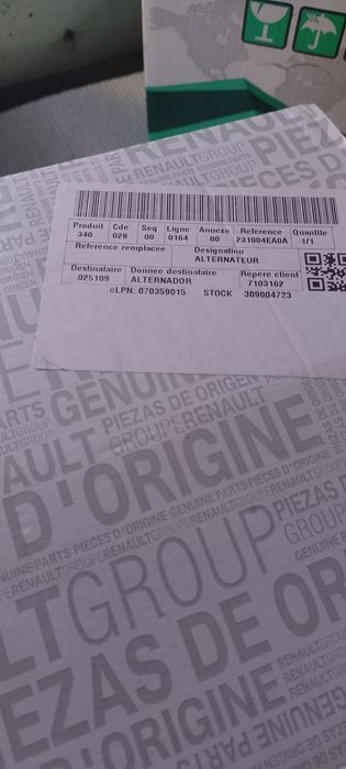 Alternadores vario material auto novo